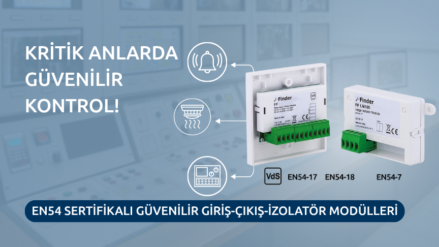 Finder 200 Serisi I Intelligent Adresli Modüller – Çıkış, Giriş ve İzolatör Çözümleri